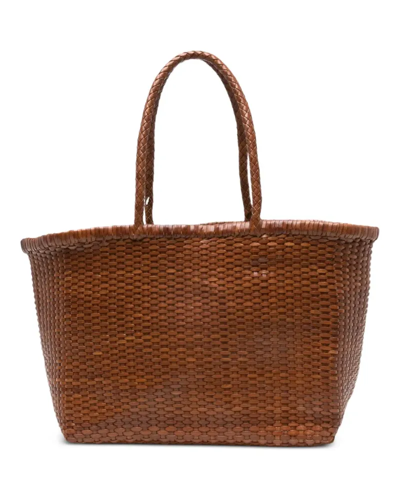 Dragon Diffusion large B Weave leather shoulder bag - Braun Braun