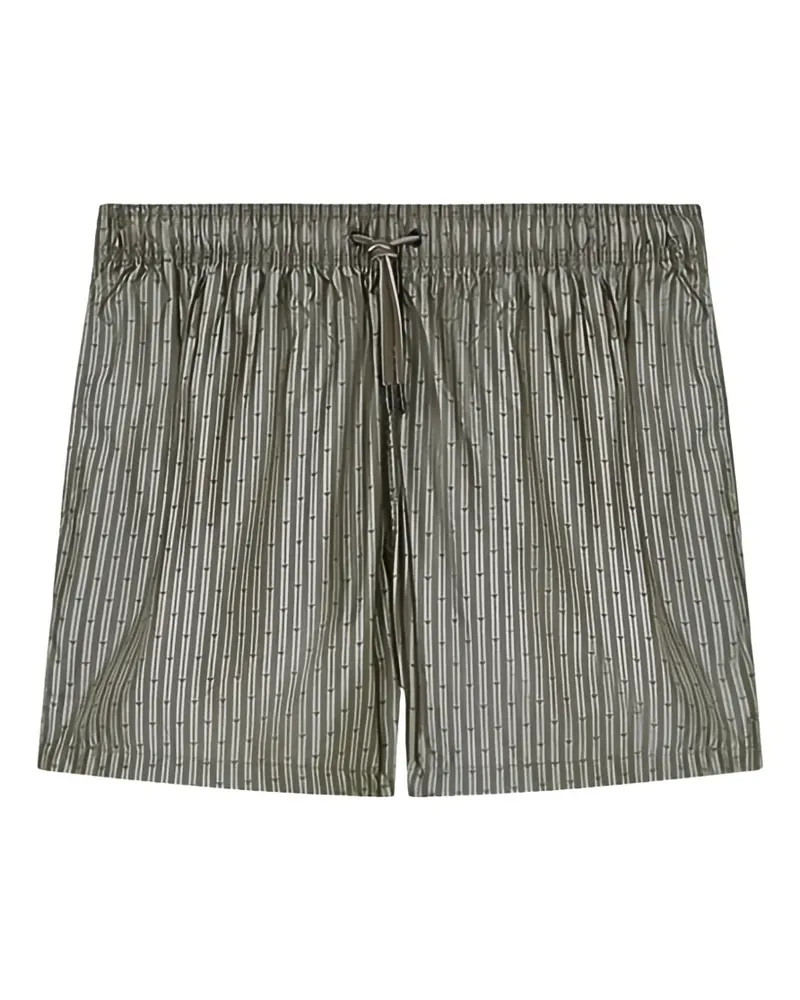 Emporio Armani striped boxer beachwear - Grün Grün