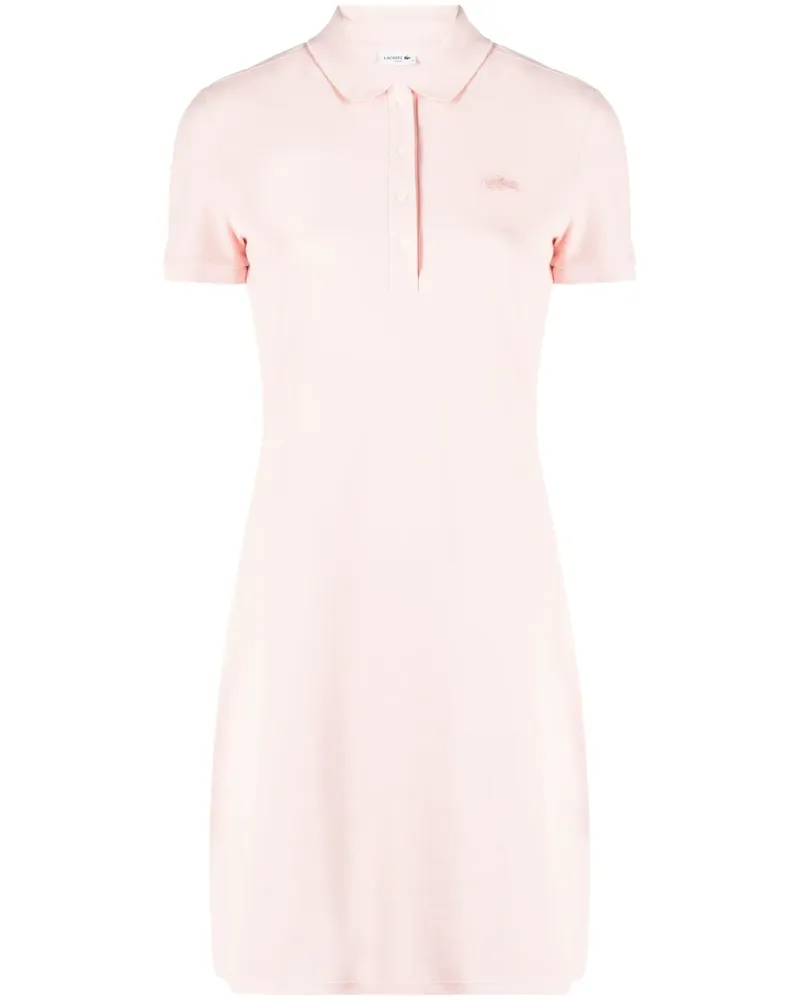 Lacoste Poloshirtkleid mit Logo-Patch - Rosa Rosa