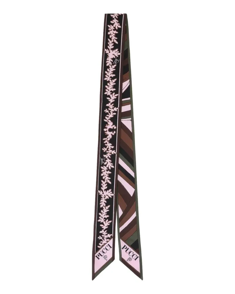 Emilio Pucci mixed print silk bandeau - Schwarz Schwarz