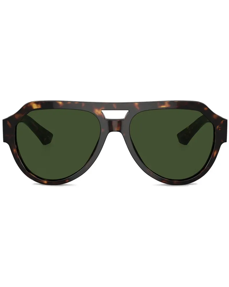 Dolce & Gabbana Sonnenbrille mit Logo-Gravur - Braun Braun