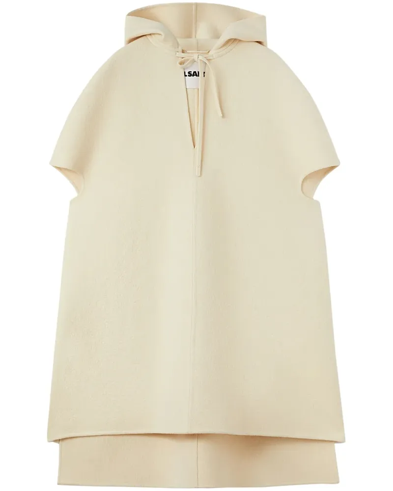 Jil Sander Kurzärmeliges Cape mit Kapuze - Nude Nude