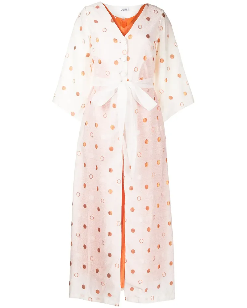 Baruni Gepunkteter Kimono - Weiß Weiß