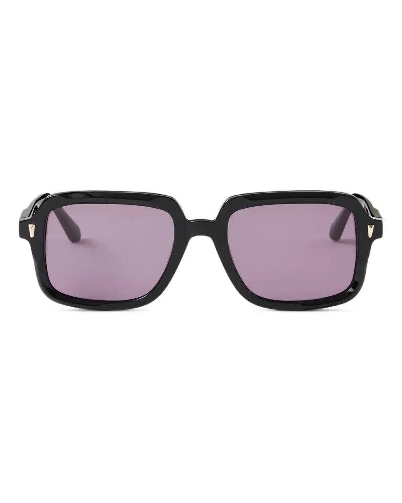 Sandro logo-plaque rectangle-frame sunglasses - Schwarz Schwarz