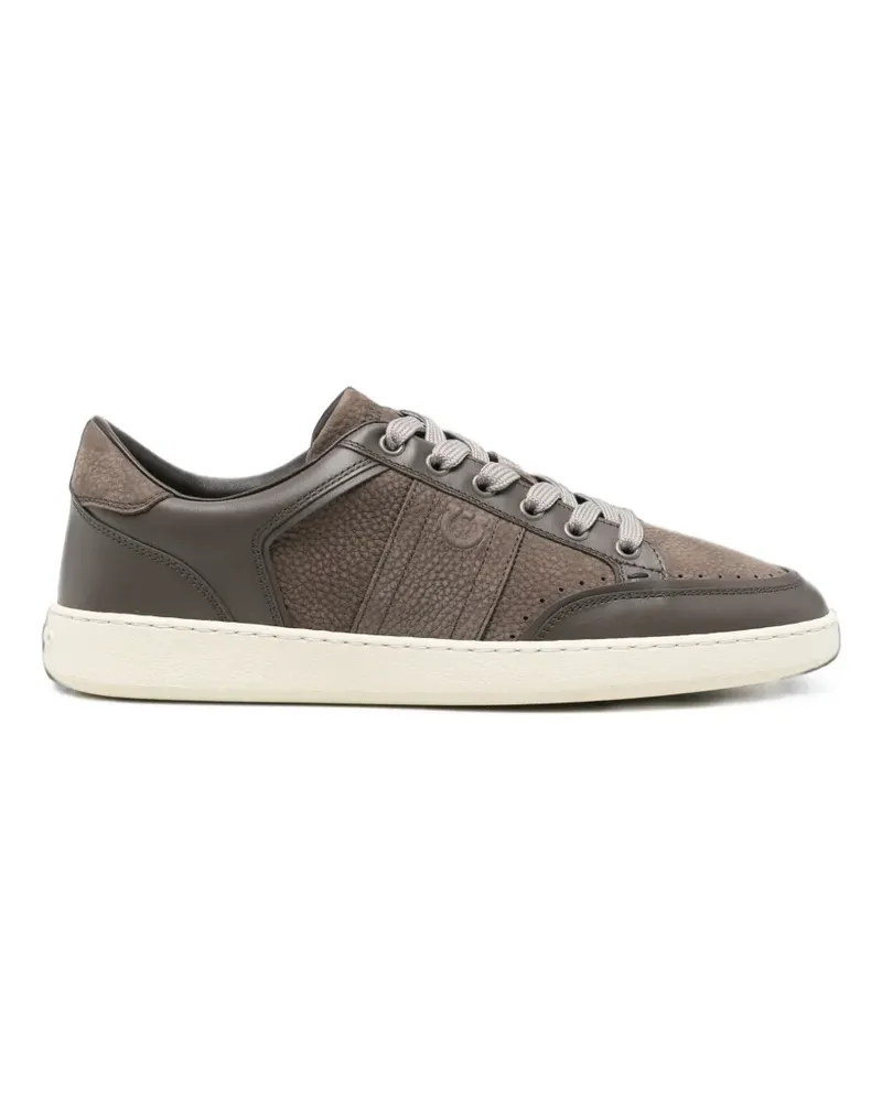 Ferragamo Sneakers mit Kontrasteinsatz - Braun Braun