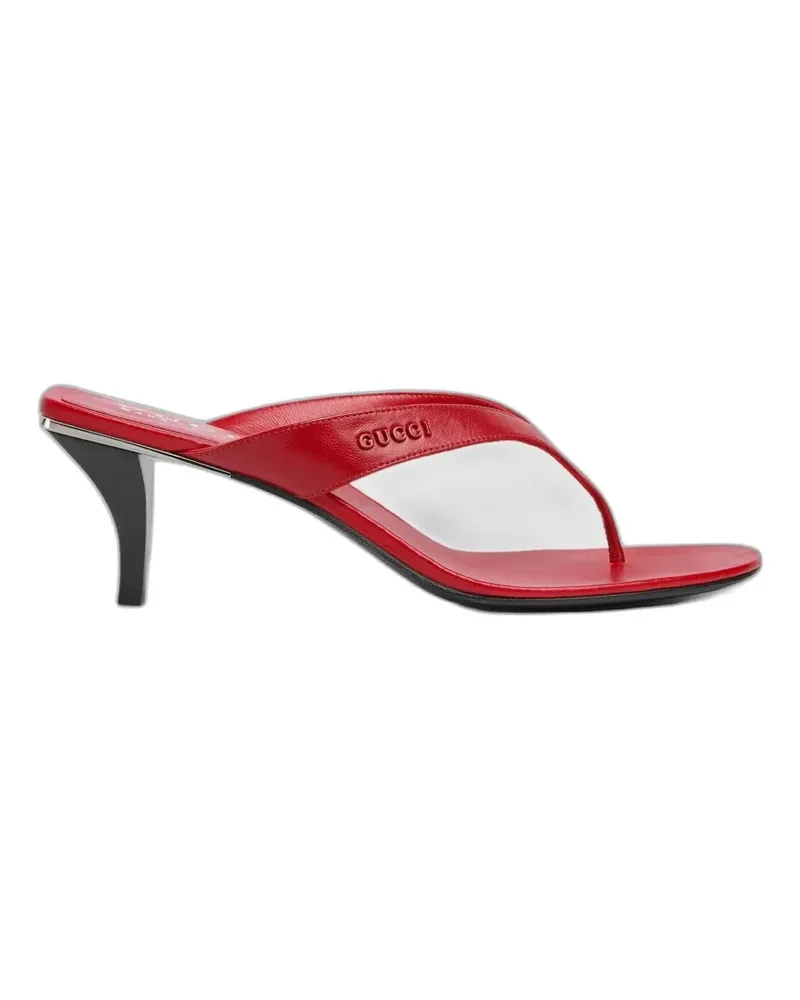 Gucci 55mm Vittoria leather heeled sandals - Rot Rot