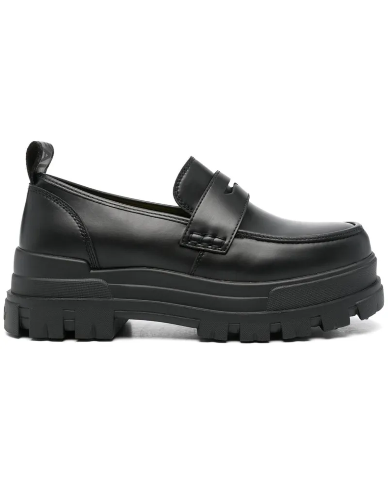 Buffalo Aspha Flatform-Loafer Schwarz