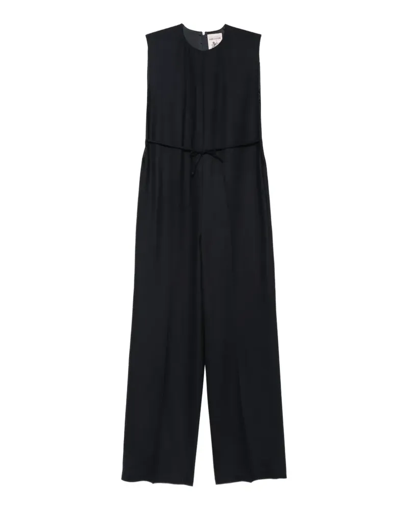Semicouture sleeveless belted jumpsuit - Blau Blau