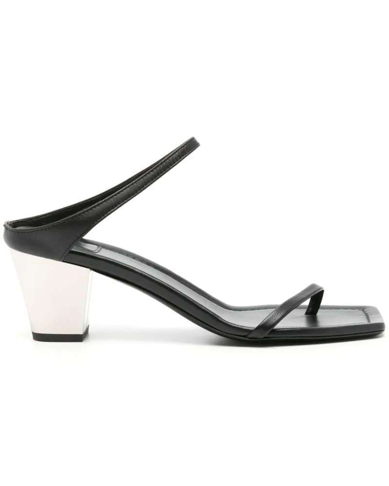 Totême City Mules 60mm - Schwarz Schwarz