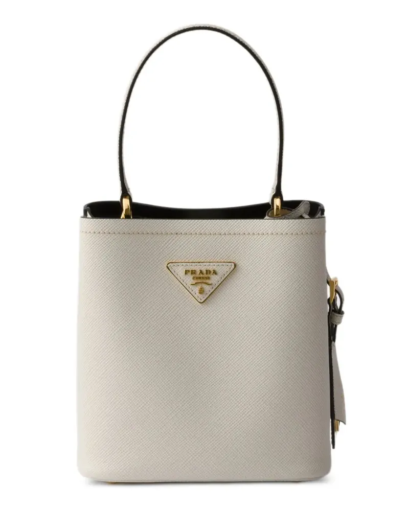 Prada Panier mini Saffiano leather bag - Grau Grau