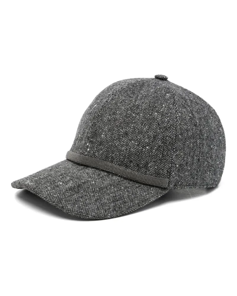 Brunello Cucinelli Baseballkappe mit Monili-Detail - Grau Grau