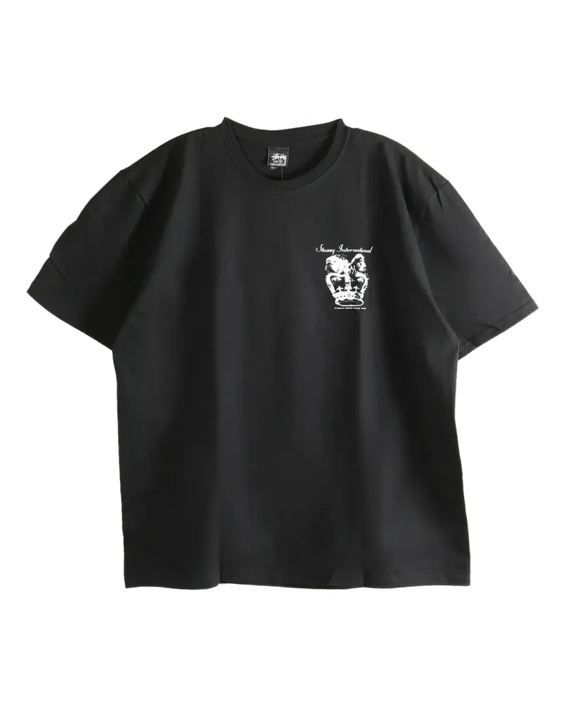 Stüssy T-Shirt mit grafischem Print - Schwarz Schwarz