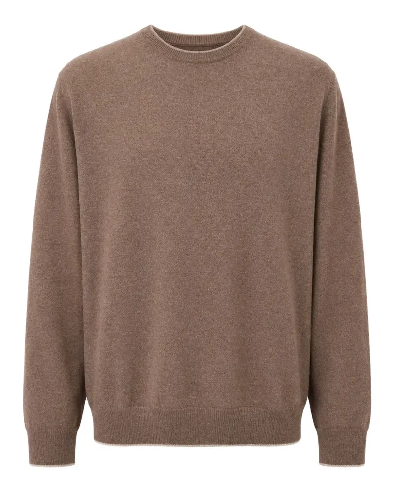 Paul & Shark Kaschmirpullover mit Rundhalsausschnitt - Braun Braun