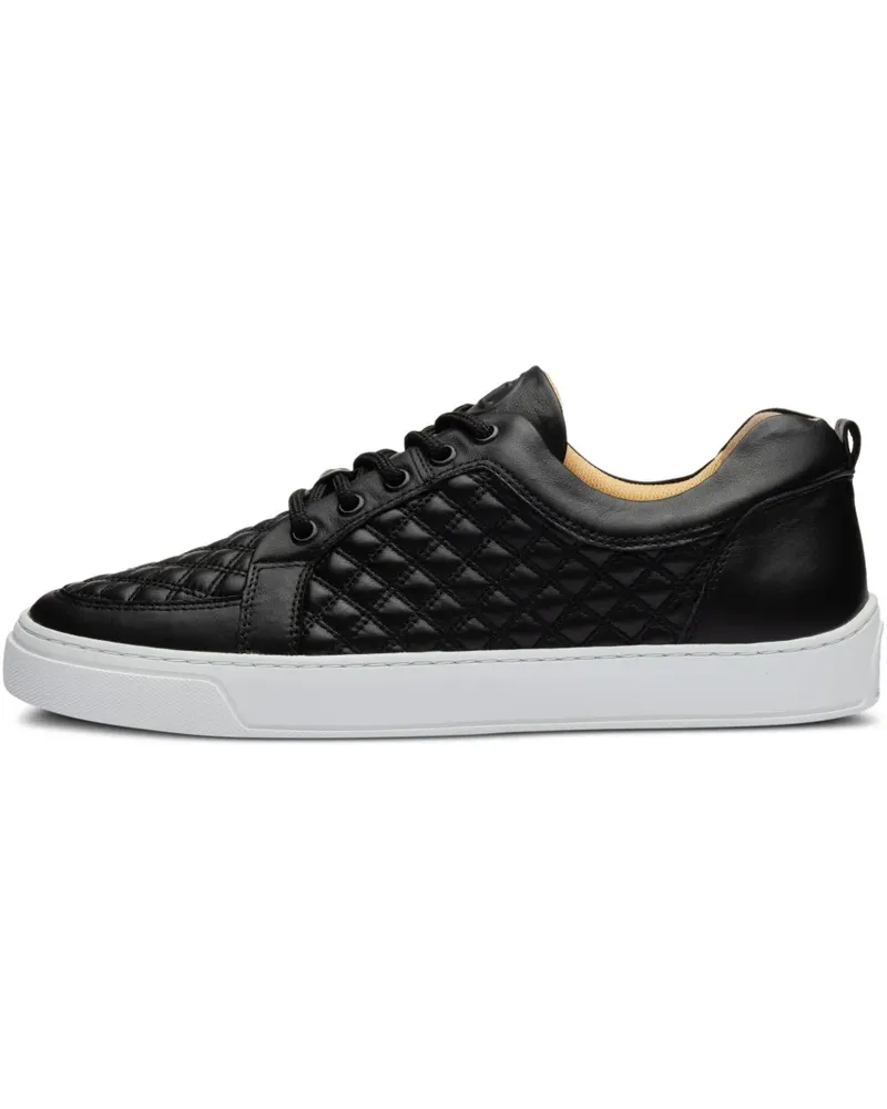 Leandro Lopes Gesteppte Ezio Sneakers - Schwarz Schwarz