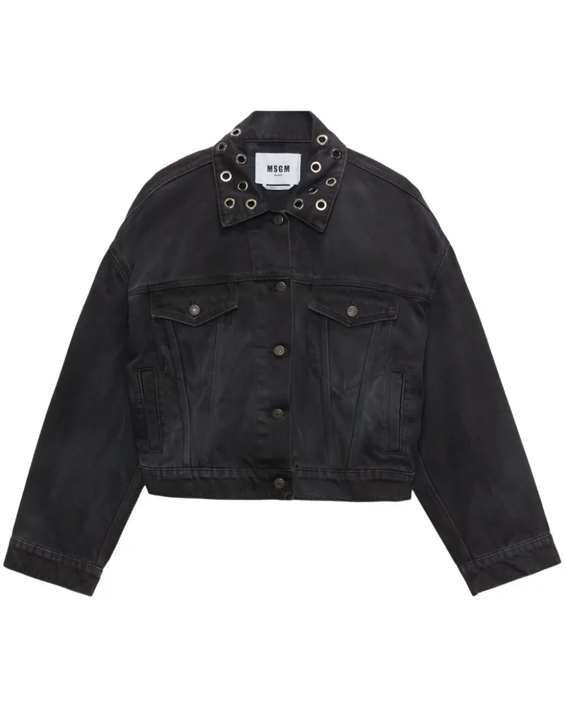 MSGM Leichte Jacke - Schwarz Schwarz
