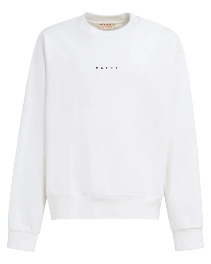 Marni Sweatshirt mit Logo-Print Weiß