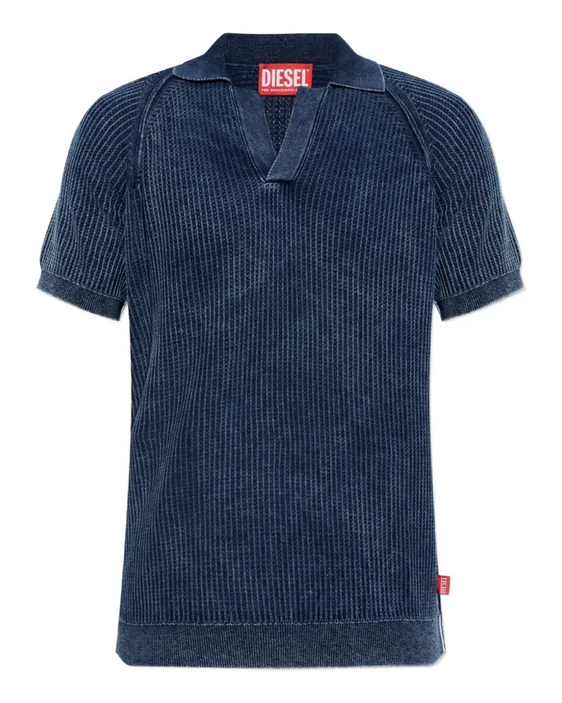 Diesel ribbed-knit T-shirt - Blau Blau