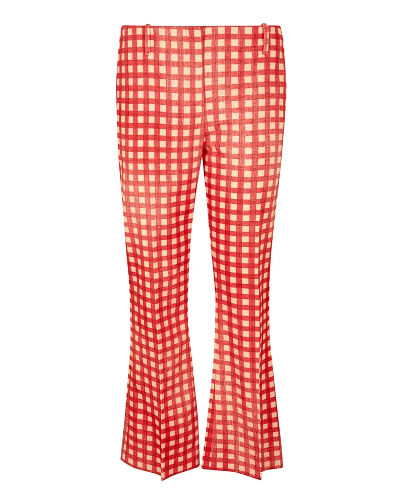 Ermanno Scervino gingham-check flared trousers - Rot Rot