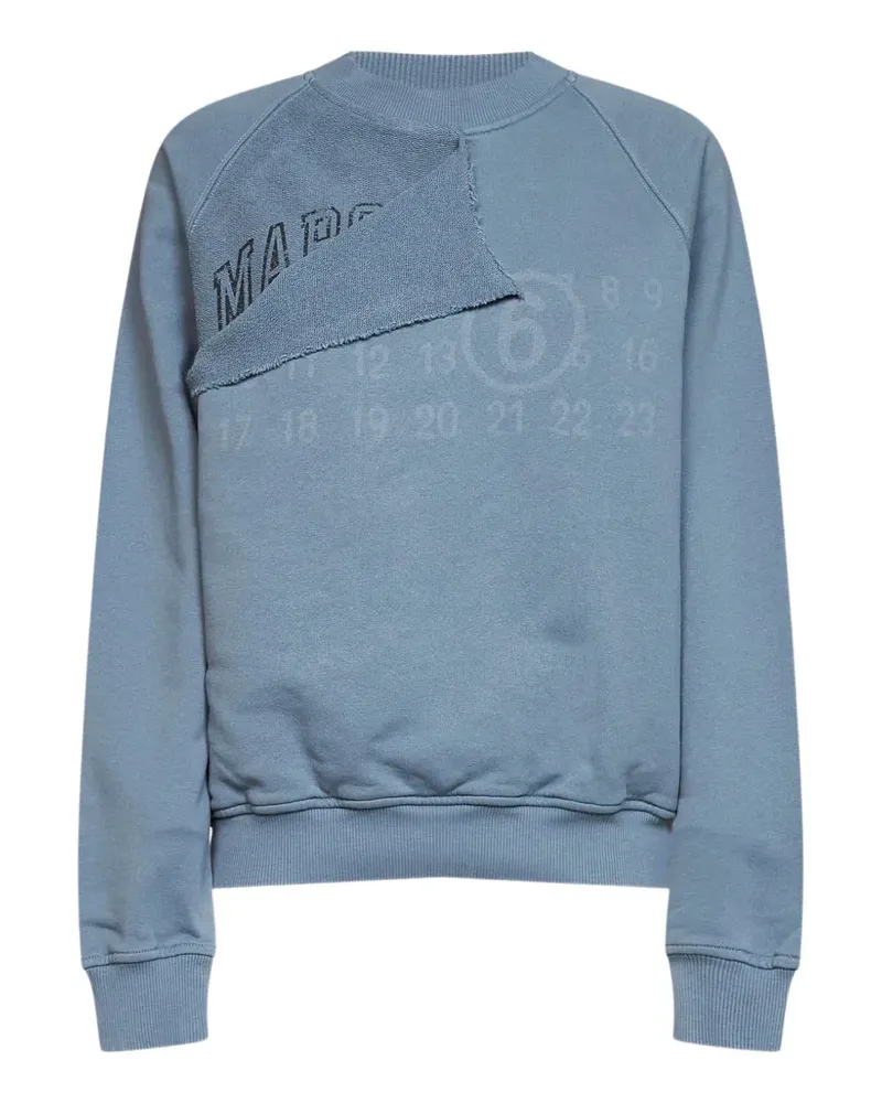 Maison Margiela T-Shirt im Deconstructed-Look - Blau Blau