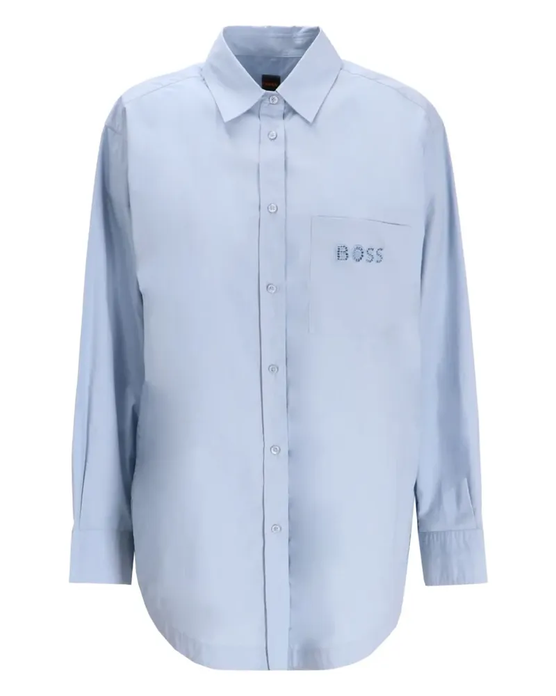 HUGO BOSS Hemd mit Logo-Verzierung - Blau Blau