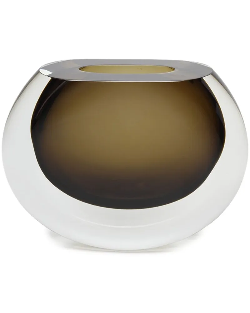 Gardeco 92 Vase aus Glas mit abgerundeten Ecken - Gelb Gelb