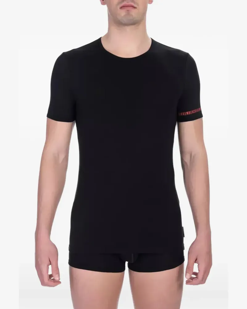 Bikkembergs T-Shirt mit Logo-Print - Schwarz Schwarz