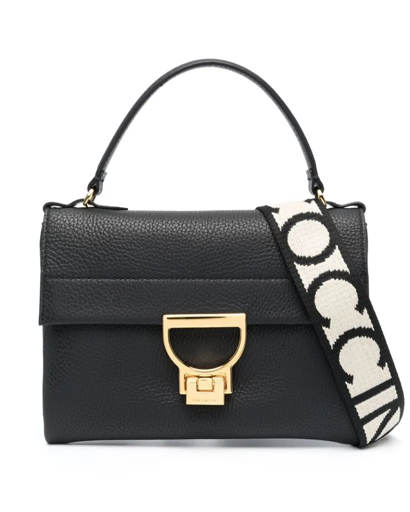 Coccinelle Schultertasche mit Logo-Riemen - Schwarz Schwarz