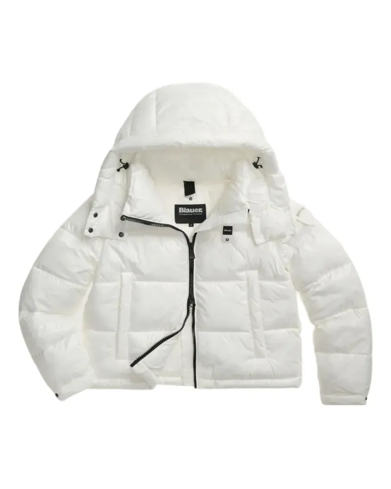 Blauer Gloria hooded padded jacket - Weiß Weiß
