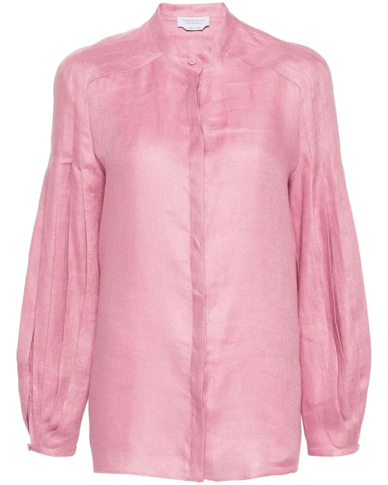Gabriela Hearst Laetitia Leinenbluse - Rosa Rosa