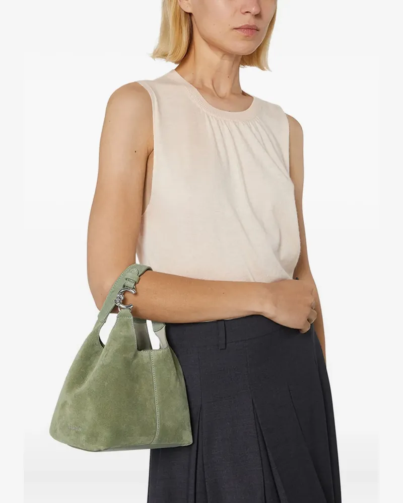Coccinelle C-Easy Schultertasche aus Wildleder - Grün Grün