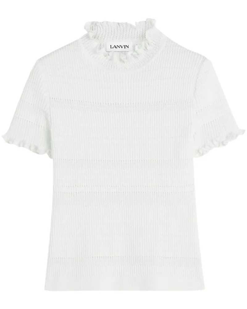 Lanvin Gestricktes T-Shirt - Weiß Weiß