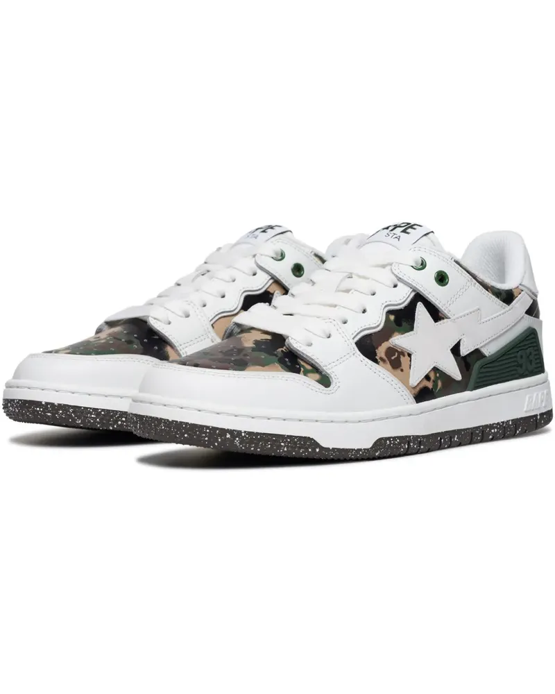 BAPE SK8 STA #2 Sneakers mit Camouflage-Einsatz - Weiß Weiß
