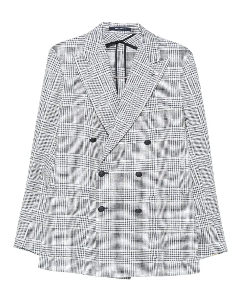 Tagliatore double-breasted plaid blazer - Blau Blau
