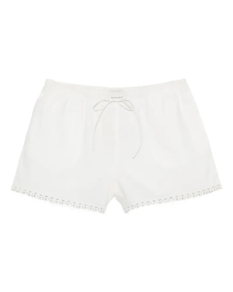 Posse Veda Shorts mit Spitzenbesatz - Weiß Weiß