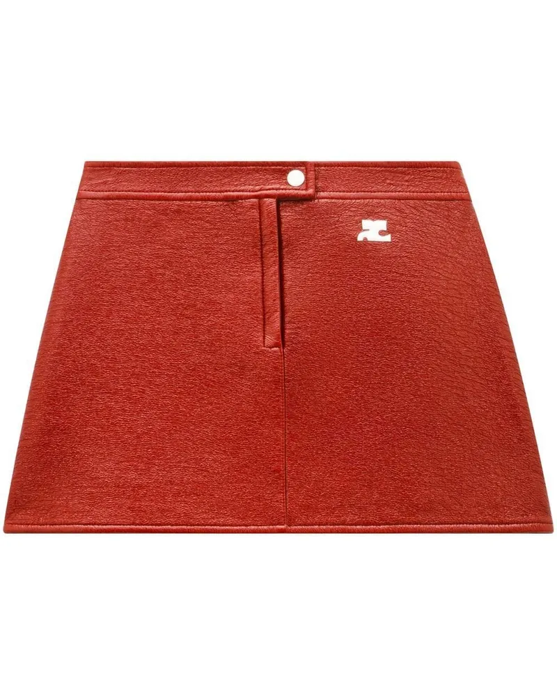 Courrèges Iconique Rock in A-Linie - Rot Rot