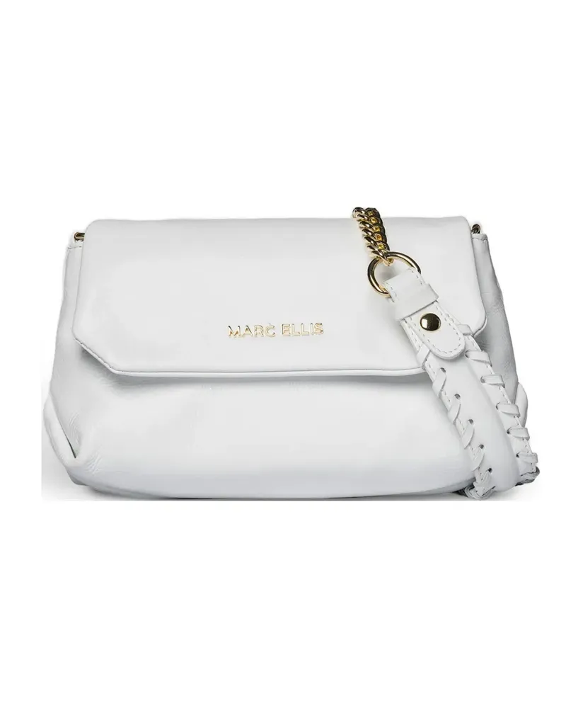 MARC ELLIS Kleine Schultertasche mit Logo - Weiß Weiß