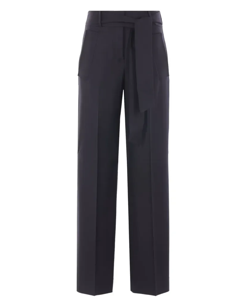 Incotex Wide-Leg-Hose mit Gürtel - Schwarz Schwarz