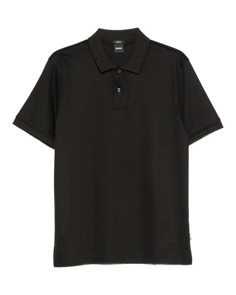 HUGO BOSS Poloshirt mit kurzen Ärmeln - Schwarz Schwarz