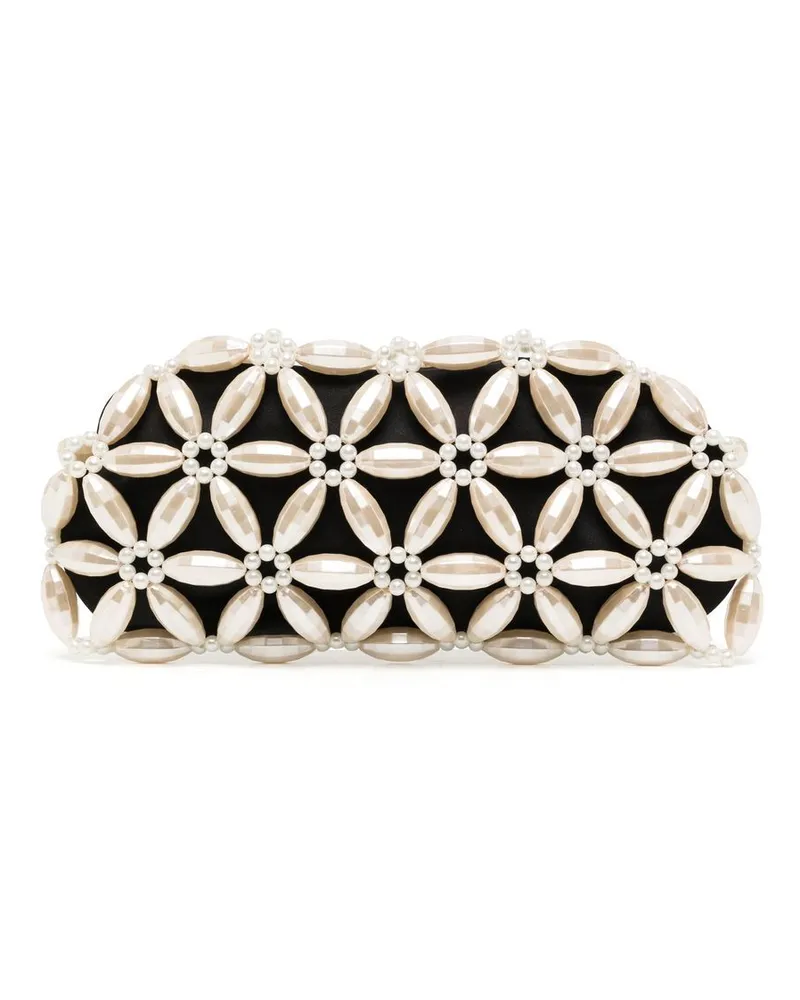 0711 Clutch mit Perlen - Gelb Gelb