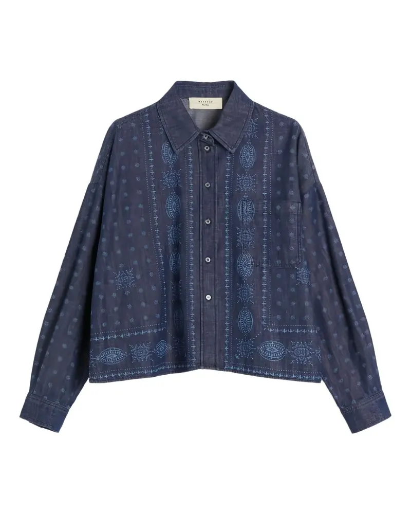 Max Mara Hemd mit Paisleymuster - Blau Blau