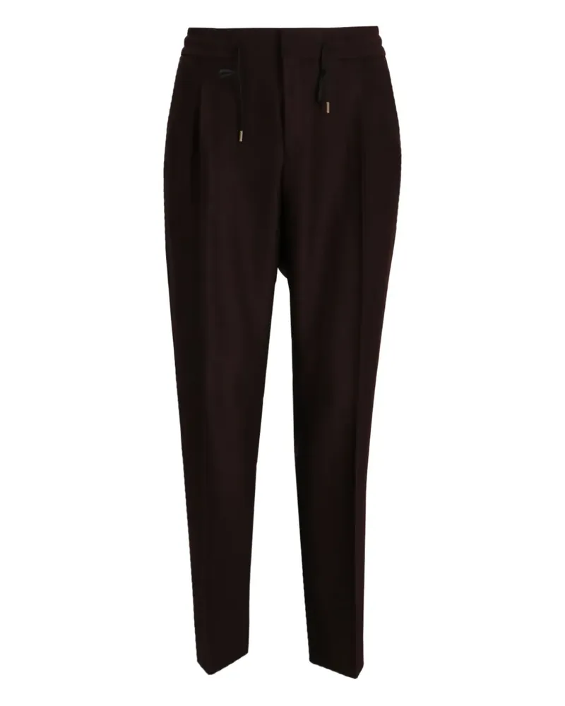HUGO BOSS Bundfaltenhose mit Kordelzug - Braun Braun