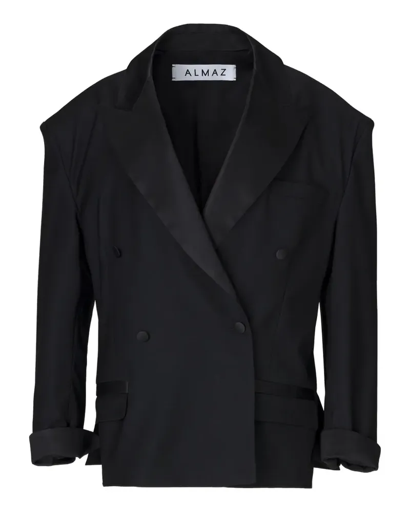 ALMAZ tuxedo double-breasted blazer - Schwarz Schwarz