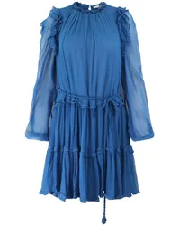 Ulla Johnson Kleid mit Rüschen Blau