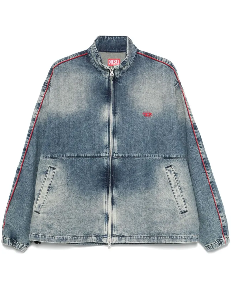 Diesel Ausgeblichene Jeansjacke - Blau Blau