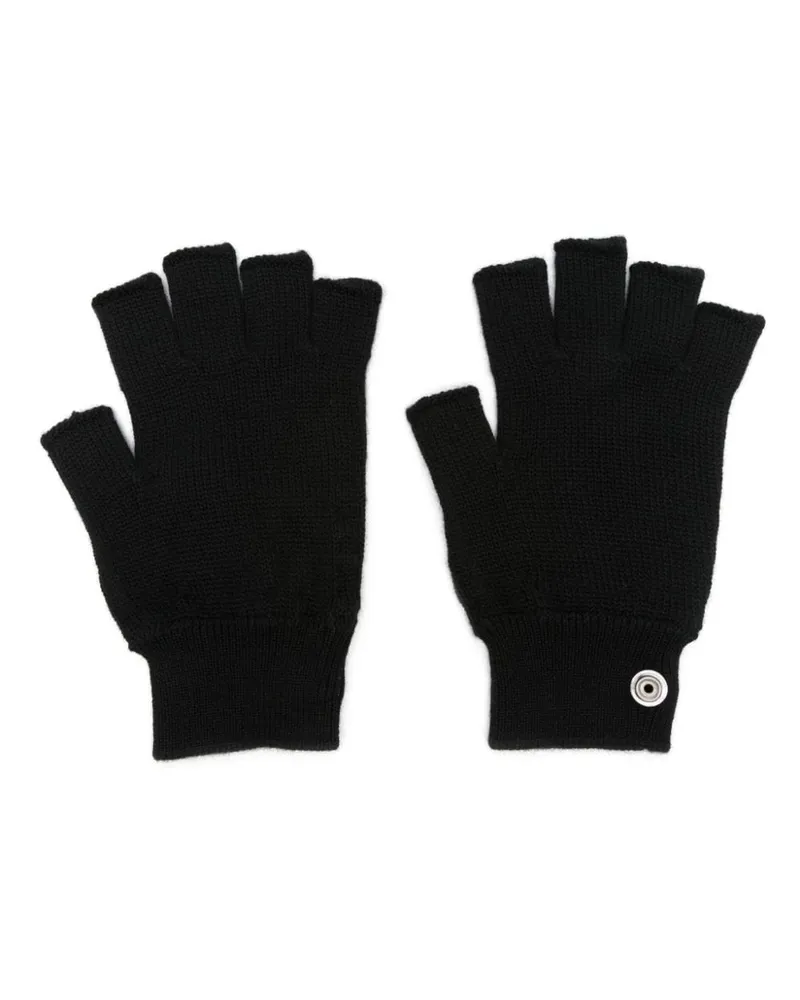 Rick Owens Fingerlose Kaschmirhandschuhe - Schwarz Schwarz