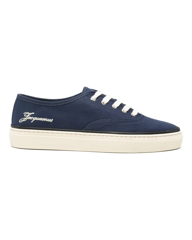 Jacquemus logo-embroidered sneakers - Blau Blau