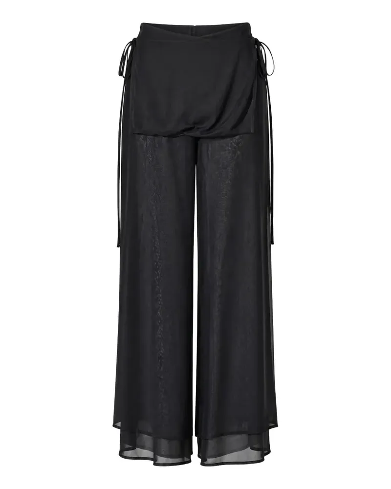 Eckhaus Latta layered side-tie trousers - Schwarz Schwarz