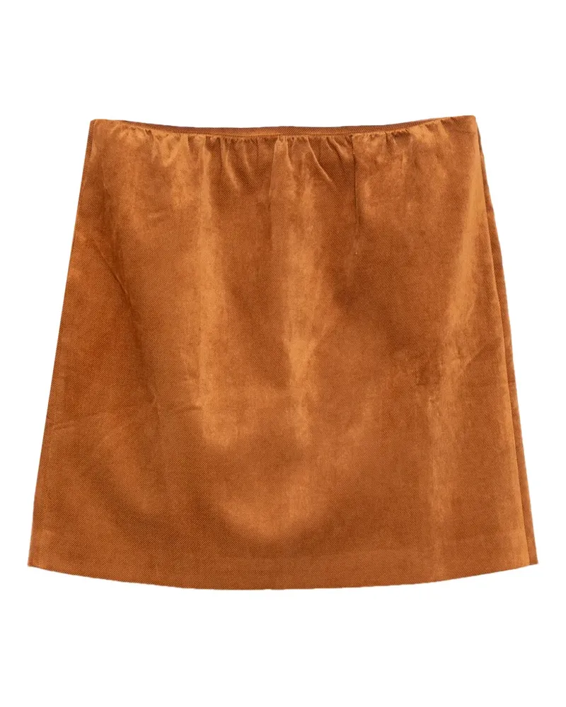 SHUSHU/TONG corduroy A-line skirt - Braun Braun