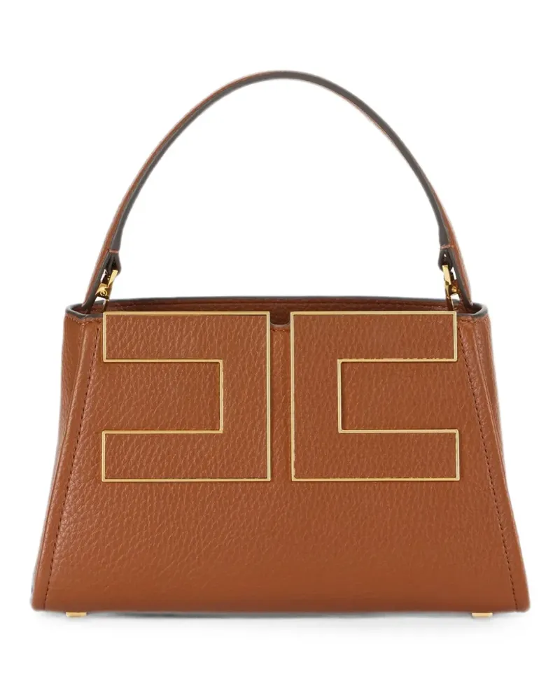 Elisabetta Franchi handbag with logo - Braun Braun