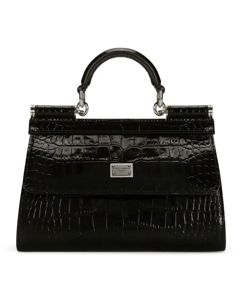 Dolce & Gabbana KIM DOLCE&GABBANA kleine Sicily Handtasche - Schwarz Schwarz